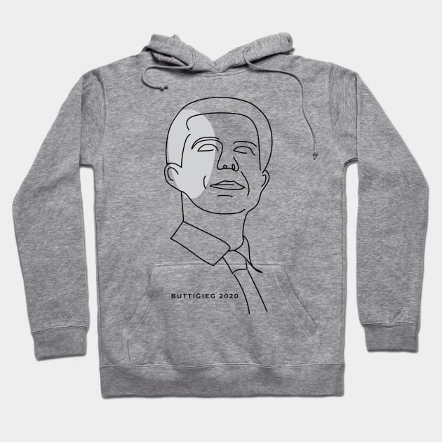 Pete Buttigieg 2020, hand drawn illustration. Pete for America in this presidential race. Hoodie by YourGoods